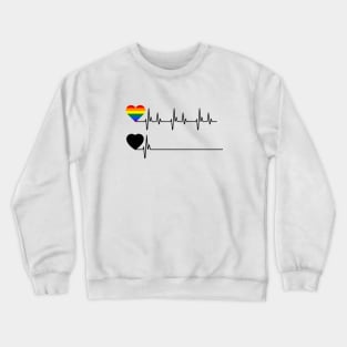 LGBT Heartbeat , Heartbeat lgbt , LGBT heartbeat LGBT rainbow heartbeat gay and lesbian pride , LBGT Gift Heartbeat Pride Crewneck Sweatshirt